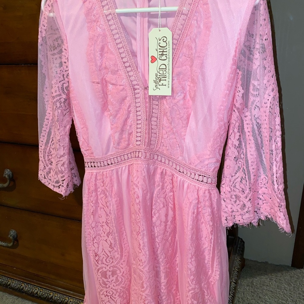 Gorgeous Boho Lace Detailed Dress - Picture 5 of 8